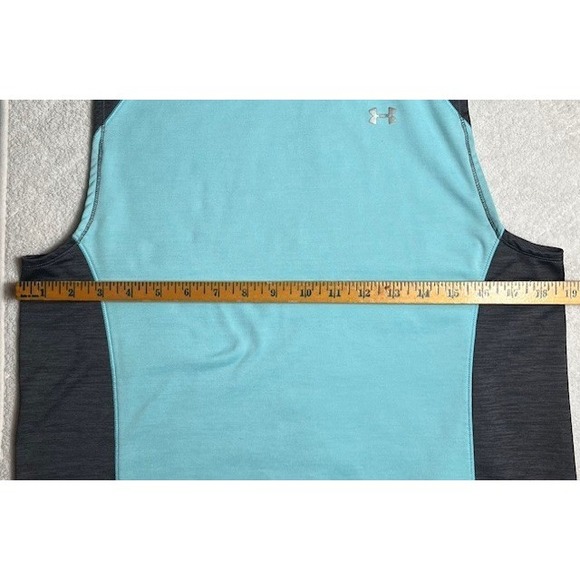 Under Armour Womens Sz M ColdGear Sleeveless Hooded Pullover Blue Tank Top-1554 - Picture 5 of 7